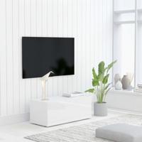 vidaXL Tv-meubel 80x34x30 cm spaanplaat hoogglans wit