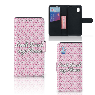 Alcatel 1B (2020) Portemonnee Hoesje Flowers Pink DTMP Alcatel 1B (2020) Portemonnee Hoesje Flowers Pink DTMP