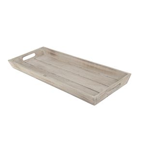 Woondecoratie houten dienblad/plateau bruin rechthoekig 48 x 20 cm