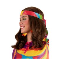 Toppers - Carnaval/festival hippie flower power bandana meerkleurig Toppers - Carnaval/festival hippie flower power bandana meerkleurig