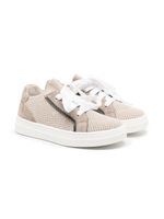 Brunello Cucinelli Kids baskets en maille - Tons neutres