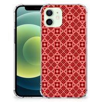 iPhone 12 Mini Doorzichtige Silicone Hoesje Batik Rood