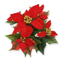 Poinsettia kunstplant 25cm - rood