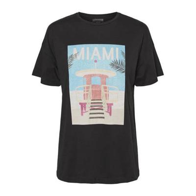 NOISY MAY T-shirt NMWENDY van biologisch katoen zwart