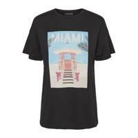 NOISY MAY T-shirt NMWENDY van biologisch katoen zwart