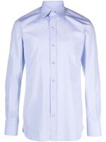 TOM FORD long-sleeve cotton shirt - Bleu - thumbnail