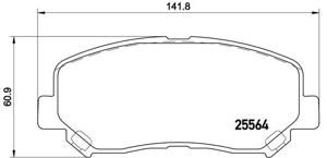 Remblokkenset, schijfrem BREMBO, u.a. für Mazda