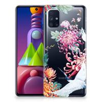 Samsung Galaxy M51 TPU Hoesje Bird Flowers