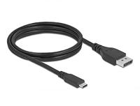 Delock Bidirectionele USB Type-C naar DisplayPort-kabel (DP Alt Mode) 8K 60 Hz 1,5 m DP 8K gecertificeerd