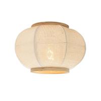 QAZQA - Oosters Oosterse plafondlamp naturel - Rob | Woonkamer | Slaapkamer | Keuken - Staal Rond - E27 Geschikt voor LED - Max. 1 x 15 Watt