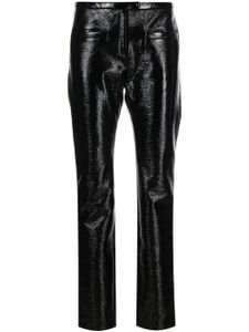 Courrèges pantalon Tube en vinyle - Noir