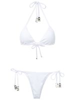 Amir Slama bikini nervuré à bonnets triangles - Blanc - thumbnail