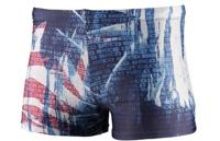 Beco zwemboxer donkerblauw/rood/wit polyamide/elastaan
