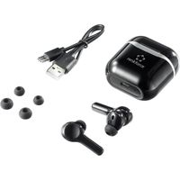 Renkforce RF-NCE-500 In Ear oordopjes Bluetooth Zwart Noise Cancelling Headset, Volumeregeling - thumbnail