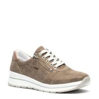 Hush Puppies comfort leren veterschoenen taupe