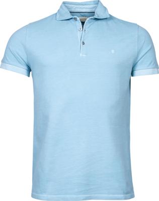 Thomas Maine Heren Poloshirt Cobalt Blauw Pique Tailored Fit