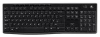Logitech K270 Draadloos Toetsenbord voor Windows, 2,4 GHz Draadloos, Volledig Formaat, Numeriek Keypad, 8 Multimediatoetsen, Batterijduur van 2 Jaar, PC, Laptop, US Intl QWERTY indeling - Zwart