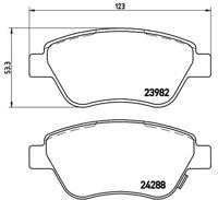 Remblokkenset, schijfrem BREMBO, u.a. für Opel, Fiat