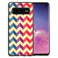 Samsung Galaxy S10 Bumper Case Zigzag Multi Color
