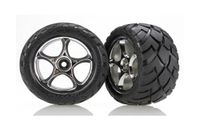 Tires & wheels, assembled (Tracer 2.2" chrome wheels, Anaconda 2.2" tires with foam inserts) (2) (Bandit rear) - thumbnail