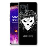 Silicone Back Case OPPO Find X5 Skull Hair - thumbnail