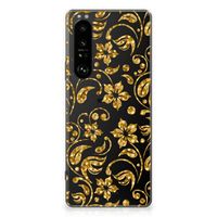 Sony Xperia 1 III TPU Case Gouden Bloemen - thumbnail