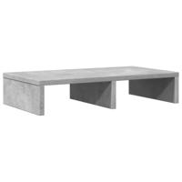 vidaXL Monitorstandaard 50x27x10 cm bewerkt hout betongrijs