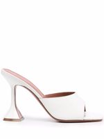 Amina Muaddi mules en cuir - Blanc - thumbnail