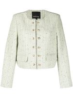 tout a coup cardigan en tweed à encolure ronde - Vert