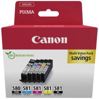 Canon Inktcartridge PGI-580/CLI-581 PGBK/C/M/Y/BK Multipack Origineel Combipack Zwart, Cyaan, Magenta, Geel 2078C007 - thumbnail