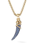 David Yurman collier en or 18ct à pendentif à ornements - Bleu