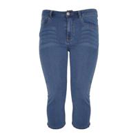 Yoek high waist skinny capri jeans light denim