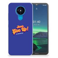 Nokia 1.4 Siliconen hoesje met naam Never Give Up - thumbnail