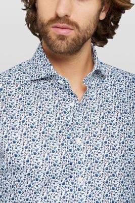 van Gils Heren Overhemd Extreme Wit Bloemen Print Slim Fit van Gils Heren Overhemd Extreme Wit Bloemen Print Slim Fit