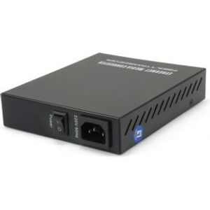 LevelOne GVM-1220 1000Mbit/s 1310nm Single-mode Zwart netwerk media converter