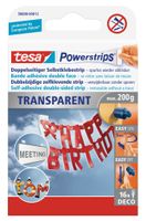 tesa POWERSTRIPS® Dubbelzijdig plakband Transparant Inhoud: 16 stuk(s) - thumbnail