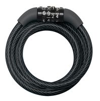 Masterlock Self coiling cable 1.20m x Ø 8mm with fixed combination 3 digitsvinyl - 8143EURDPRO