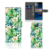 Sony Xperia 10 Hoesje Orchidee Groen