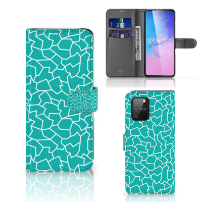 Samsung S10 Lite Hoesje Cracks Blue Samsung S10 Lite Hoesje Cracks Blue