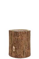 J-Line Bloempot Berk Paulownia Hout Natural Large