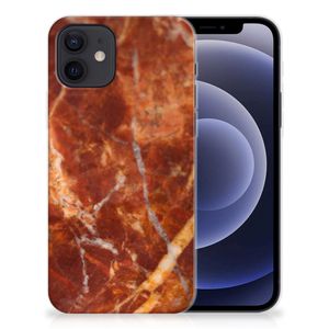 iPhone 12 | 12 Pro (6.1") TPU Siliconen Hoesje Marmer Bruin