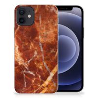 iPhone 12 | 12 Pro (6.1") TPU Siliconen Hoesje Marmer Bruin - thumbnail