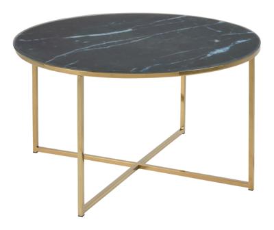 Bendt Ronde Salontafel 'Cay' Ø80cm, kleur Zwart/Goud