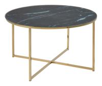 Bendt Ronde Salontafel 'Cay' Ø80cm, kleur Zwart/Goud