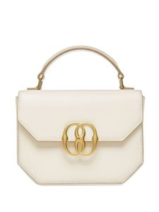 Bally mini sac en cuir à plaque logo - Blanc