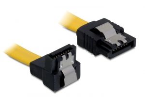 Delock 82800 SATA 6 Gb/s Kabel recht naar beneden haaks 20cm geel