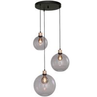 Masterlight Vide hanglamp Lazise 3-lichts goud met zwart 2642-05-02-35-3-223