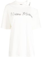 Musium Div. t-shirt en coton à logo en sequins - Blanc