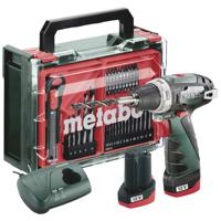 Metabo PowerMaxx BS Basic Set 600080710 Accu-schroefboormachine 12 V 2 Ah Li-ion Incl. 2 accus, Incl. lader, Brushless, Incl. koffer, Incl. accessoires - thumbnail