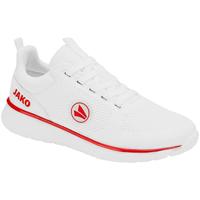 JAKO Uniseks Team Mesh sneakers, wit/rood, 44 EU, wit, rood, 44 EU